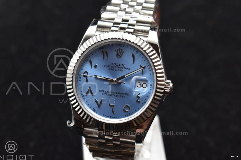 Best 640 on Blue SA Arabic GoAnywhere Bracelet DIWF Marker DateJust 904L Ice 1:1 Jubilee Dial Steel Edition 41 126334 0717
